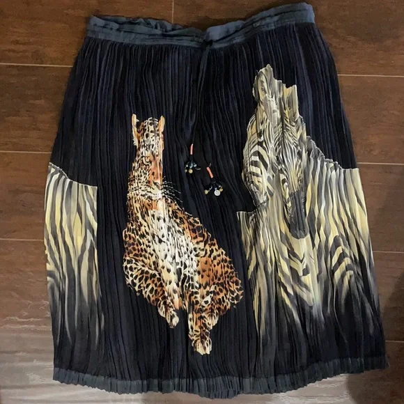 Etro Black Ruched Knee-Length Cocktail Skirt - Picture 3 of 7